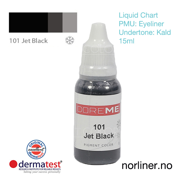 Hovedbilde MT-DOREME #101 Jet Black til PMU Eyeliner [Liquid Chart] 15ml