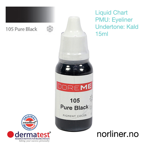 Hovedbilde MT-DOREME #105 Pure Black til PMU Eyeliner [Liquid Chart] 15ml
