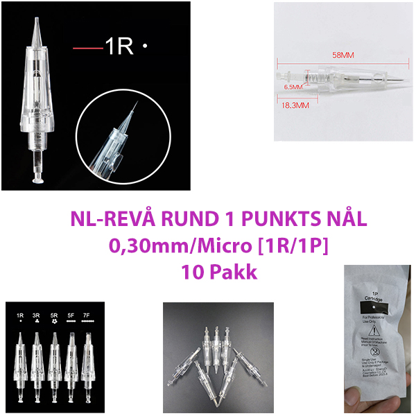 Hovedbilde NL-REVÅ RUND 1 PUNKTS NÅL 0,3mm/Micro [1R/1P] (10 Pakk)