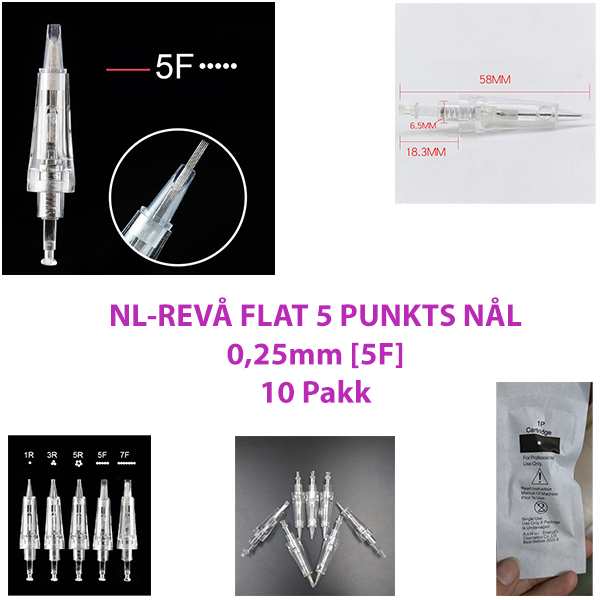 Hovedbilde NL-REVÅ FLAT 5 PUNKTS NÅL 0,25mm [5F/5FP] (10 Pakk)