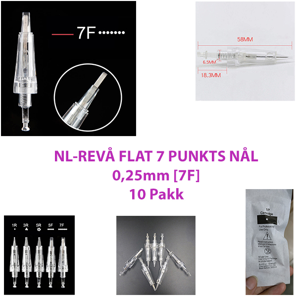 Hovedbilde NL-REVÅ FLAT 7 PUNKTS NÅL 0,25mm [7F/7FP] (10 Pakk)