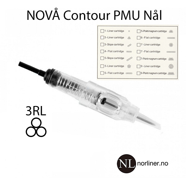 Hovedbilde NL-NOVÅ CONTOUR RUND LINER 3 PUNKTS NÅL 0,3mm [3RL] (10 Pakk)