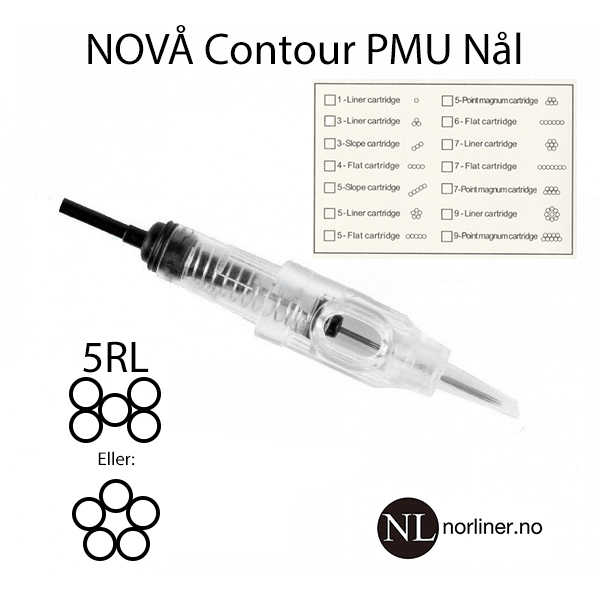 Hovedbilde NL-NOVÅ CONTOUR RUND LINER 5 PUNKTS NÅL [5RL] (10 Pakk)
