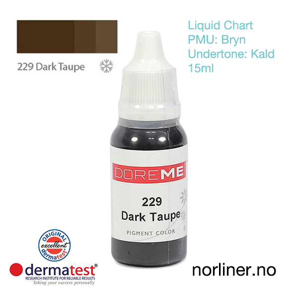 Hovedbilde MT-DOREME #229 Dark Taupe til PMU Bryn [Liquid Chart] 15ml
