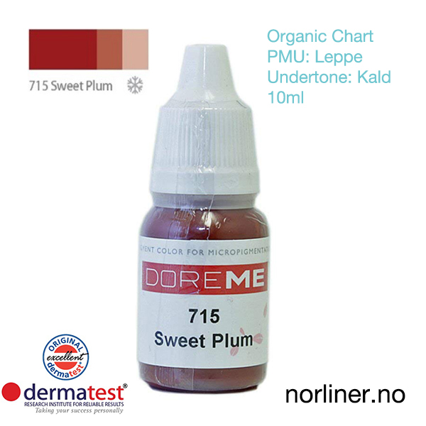 Hovedbilde MT-DOREME #715 Sweet Plum PMU Leppe [Organic Chart] 10ml