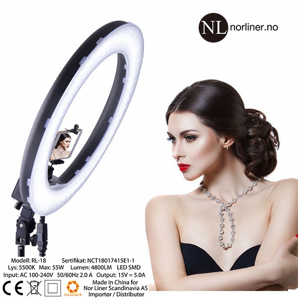 Bilde av NL-RINGLAMPE 40cm RL-20 Med Feste for Mobil
