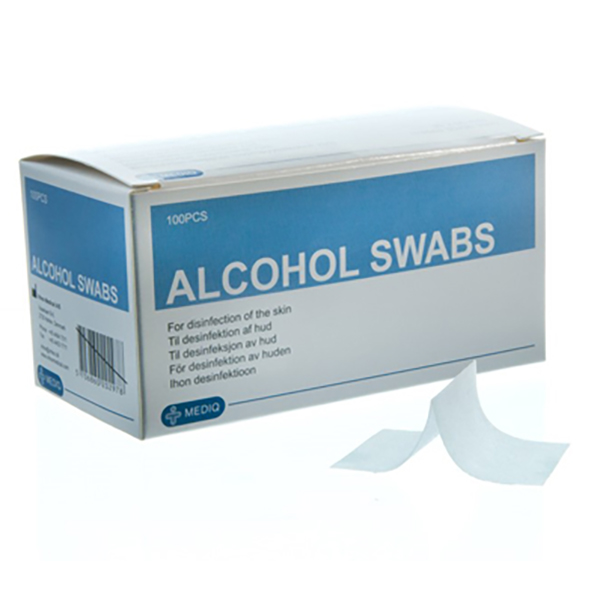 Hovedbilde MQ-PREPS PAD / INJEKSJONSTØRK Alkohol Swabs 30x60mm 100 Pakk