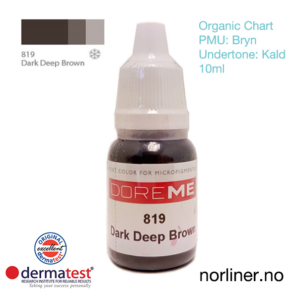 Hovedbilde MT-DOREME #819 Dark Deep Brown PMU Bryn [Organic Chart] 10ml