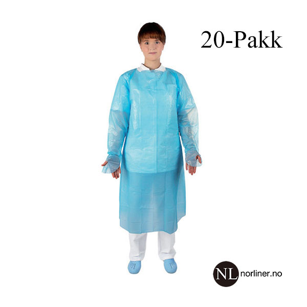 Hovedbilde MQ-Plastforkle Klinion polyetylen m/erm 98x120cm blå 20-Pakk