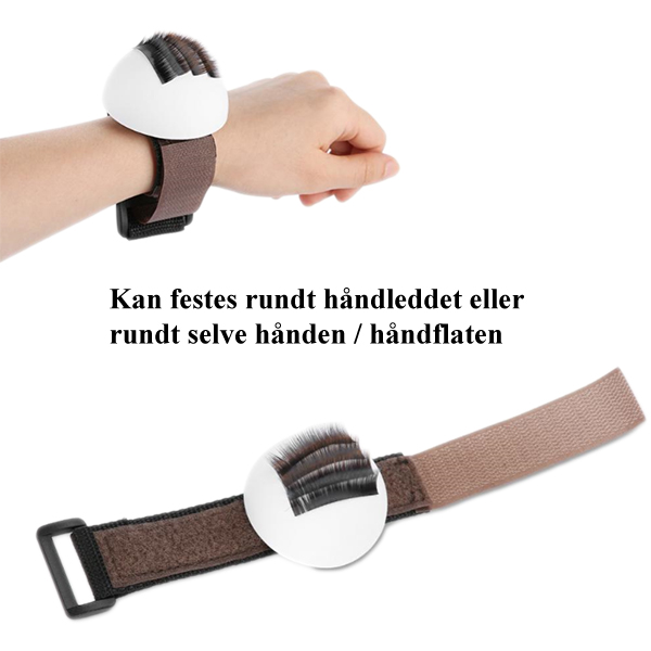 Hovedbilde AB-ARBEIDSPLATE LashHolder Håndholdt Eggform Strikk Hvit 60x60mm