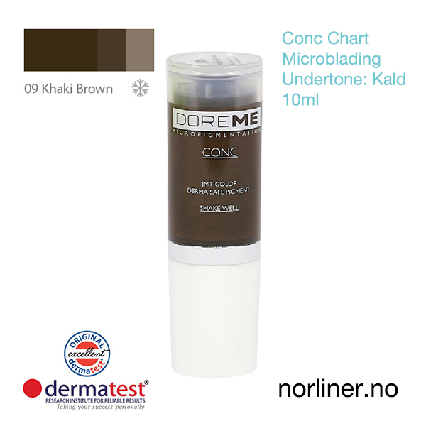 Hovedbilde MT-DOREME #09 Khaki Brown til Microblading [Conc Chart] 10ml